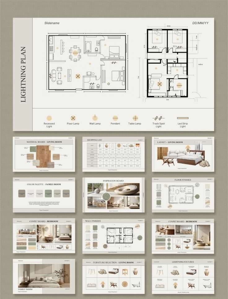Plans techniques d'architecte d'intérieur Plans techniques d'architecte d'intérieur